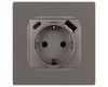 Розетка со шторками с USB type-A+C Эра 12-4108-16 Б0067762