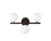 Настенный светильник Lumina Deco Marsiada LDW 6033-3 BK+F.GD