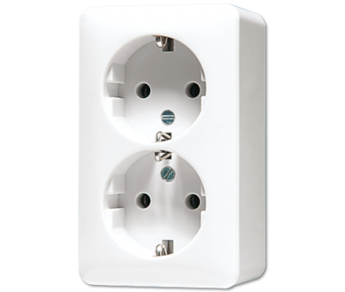 Купить Розетка штепсельная Schuko Jung 6020KIAWW Розетка штепсельная Schuko Jung 6020KIAWW
