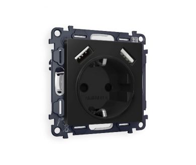 Купить Комплект механизма розетки 2USB A+A 18W (быстрая зарядка) с/з Ambrella Volt Alfa MA809010 Комплект механизма розетки 2USB A+A 18W (быстрая зарядка) с/з Ambrella Volt Alfa MA809010
