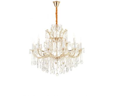 Купить Подвесная люстра iLamp Diamond 6071-18 GD+CL Подвесная люстра iLamp Diamond 6071-18 GD+CL