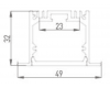 Профиль алюминиевый DesignLed LE.4932 001082