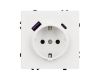 Механизм розетки с USB зарядкой Arlight SCT-NOBE-MUAC-SFPL-WH (230V, 16A) 054284