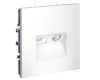Розетка телевизионная встраиваемая Voltum S70 TV+RJ45 кат. 6, (белый матовый) VLS060702