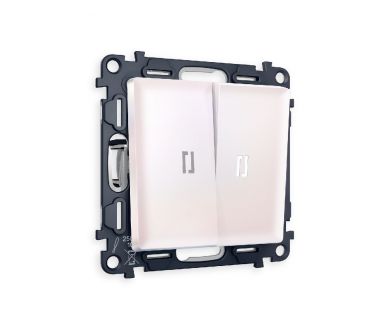 Купить Комплект механизма 2-кл проходного выключателя с подсветкой Ambrella Volt Alfa MA204035 Комплект механизма 2-кл проходного выключателя с подсветкой Ambrella Volt Alfa MA204035