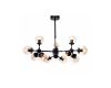 Люстра на штанге Lumina Deco Zodiak LDP 160-12 BK+TEA