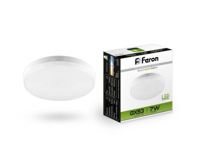 Купить Лампа светодиодная Feron GX53 7W 4000K Таблетка Матовая LB-451 25828 Лампа светодиодная Feron GX53 7W 4000K Таблетка Матовая LB-451 25828