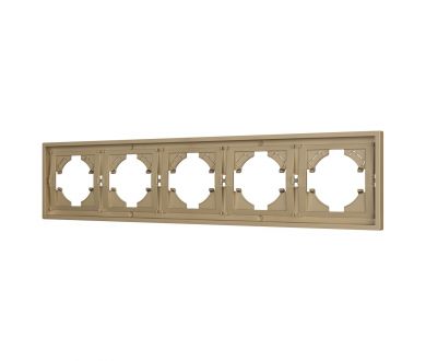 Купить Рамка пластиковая на 5 постов Arlight FRM-TENDO-SFPL-5-GD 054658 Рамка пластиковая на 5 постов Arlight FRM-TENDO-SFPL-5-GD 054658