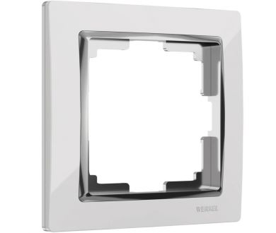 Купить Рамка на 1 пост Werkel Snabb белый/хром W0011901 4690389160677 Рамка на 1 пост Werkel Snabb белый/хром W0011901 4690389160677