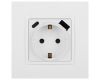 Розетка со шторками с USB type-A+C Эра Elegance 14-4108-01М Б0067710