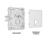 Комплект механизма компьютерной розетки RJ-45(8P8C) CAT6 со шторкой Ambrella Volt Alfa MA132010