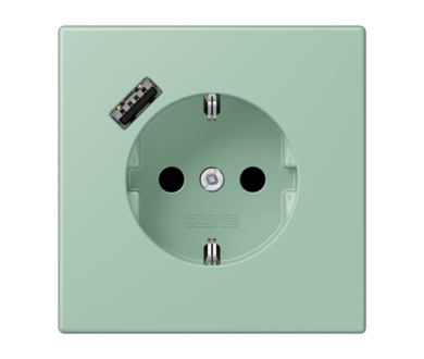 Купить Розетка 2K+З USB Typ A Jung LC1520-18A217 Розетка 2K+З USB Typ A Jung LC1520-18A217