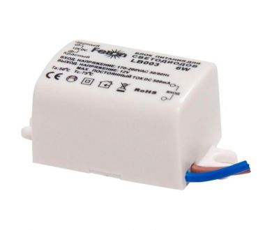 Купить Блок питания для светодиодной ленты Feron LB003 12V 6W IP20 0,5A 21480 Блок питания для светодиодной ленты Feron LB003 12V 6W IP20 0,5A 21480