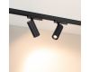 Трековый трехфазный светильник Arlight LGD-ARTEMIS-TRACK-4TR-R55-12W Warm3000 (BK, 8-80 deg, 230V, TRIAC) (IP20 Металл) 058641