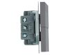 Выключатель двухклавишный Stekker Эмили RSW10-5116-10 платиново-серый soft touch 50823