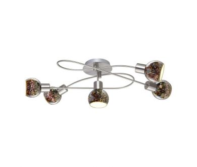 Купить Потолочная люстра Arte Lamp Illusione A6125PL-5SS Потолочная люстра Arte Lamp Illusione A6125PL-5SS
