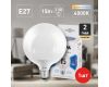 Лампа светодиодная Эра E27 15W 4000K LED G95-15W-4000K-E27 Б0049078