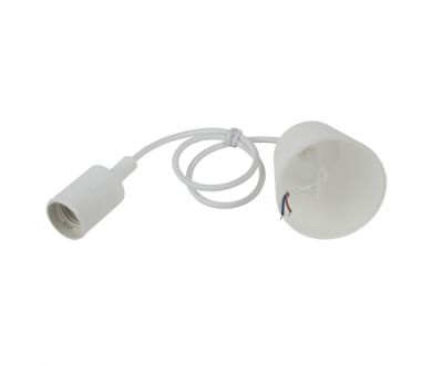 Купить Патрон ЭРА Е27 с подвесом пластиковый PTR/P-E27-PLA-WH-CAB Б0048038 Патрон ЭРА Е27 с подвесом пластиковый PTR/P-E27-PLA-WH-CAB Б0048038