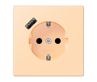 Купить Розетка 2K+З USB Typ A Jung LC1520-18A223 Розетка 2K+З USB Typ A Jung LC1520-18A223