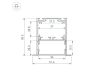 Алюминиевый профиль Arlight SL-LINIA52-3L-F-2000 ANOD BLACK 044685