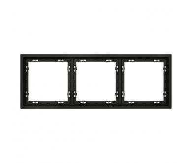 Рамка на 3 поста Voltum S70 VLS100308 (черный матовый)