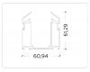 Корпус для накладного шинопровода Ambrella Light Magnetic 220V GL1013