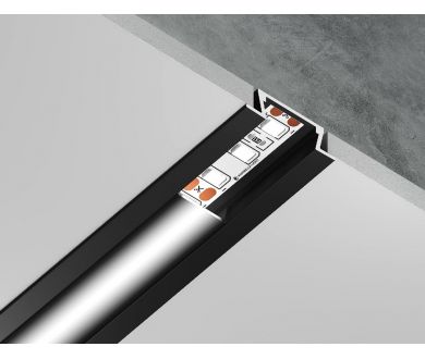 Купить Алюминиевый встраиваемый профиль Ambrella Light Alum Profile GP1001BK/BK Алюминиевый встраиваемый профиль Ambrella Light Alum Profile GP1001BK/BK