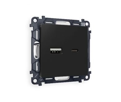 Купить Комплект механизма розетки 2USB A+C 20W (быстрая зарядка) Ambrella Volt Alfa MA811010 Комплект механизма розетки 2USB A+C 20W (быстрая зарядка) Ambrella Volt Alfa MA811010