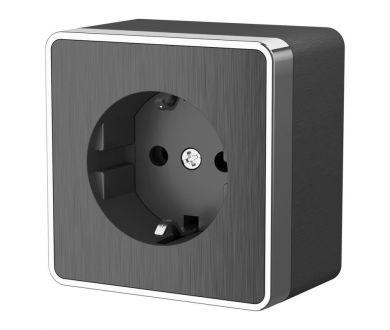 Купить Розетка с заземлением Werkel Gallant графит рифленый W5071004 4690389164484 Розетка с заземлением Werkel Gallant графит рифленый W5071004 4690389164484