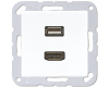 Розетка HDMI/USB Jung MAA1163WW