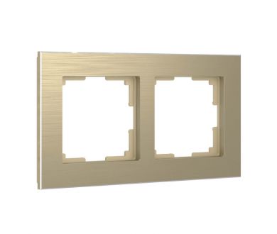 Купить Рамка Werkel Aluminium на 2 поста шампань алюминий W0021711 4690389158148 Рамка Werkel Aluminium на 2 поста шампань алюминий W0021711 4690389158148