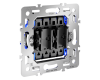 Механизм перекрестного переключателя двухклавишного 10А Voltum S70 VLS0205M