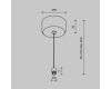 Тросовый подвес с потолочной чашей Maytoni Shelf CA029SW-L1000-B