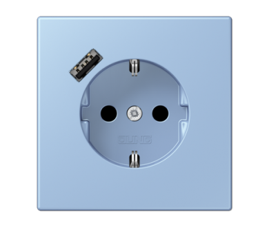 Купить Розетка 2K+З USB Typ A Jung LC1520-18A207 Розетка 2K+З USB Typ A Jung LC1520-18A207