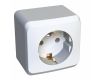 Розетка 1-ая с/з без шторок Systeme Electric Этюд наруж PA16-003B