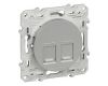 Розетка RJ45 двойная Schneider Electric Odace S53R481