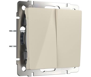 Купить Выключатель двухклавишный Werkel слоновая кость W1120003 4690389155604 Выключатель двухклавишный Werkel слоновая кость W1120003 4690389155604