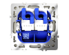 Розетка компьютерная двойная Voltum S70 VLS060204 (шелк)