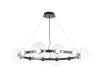 Подвесная люстра Crystal Lux BOSQUE SP12 BLACK/TRANSPARENT