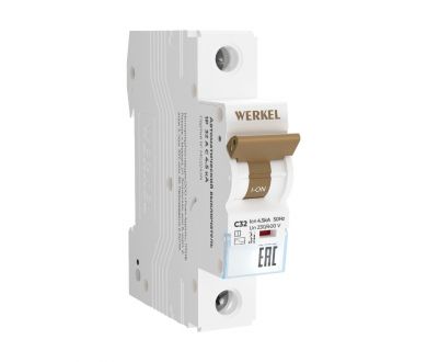 Купить Автоматический выключатель 1P 32 A C 4,5 кА Werkel W901P324 4690389192647 a062490 Автоматический выключатель 1P 32 A C 4,5 кА Werkel W901P324 4690389192647 a062490