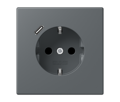 Купить Розетка 2K+З USB Typ C Jung LC1520-18C202 Розетка 2K+З USB Typ C Jung LC1520-18C202