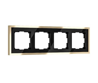 Купить Рамка на 4 поста Werkel Baguette черный/латунь 4690389193323 W0042852 a062784 Рамка на 4 поста Werkel Baguette черный/латунь 4690389193323 W0042852 a062784