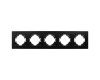 Рамка на 5 постов пластиковая Arlight FRM-PERIO-PL-5-BK 049763