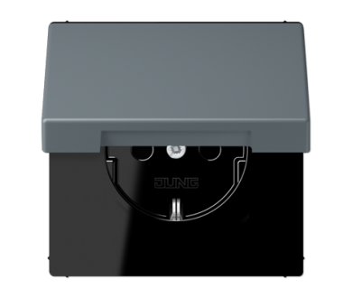 Купить Розетка 2K+З с крышкой Jung LC1520BFKL251 Розетка 2K+З с крышкой Jung LC1520BFKL251