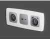 Лицевая панель для розетки с/з со шторками 2USB A+C Ambrella Volt Omega OP5100