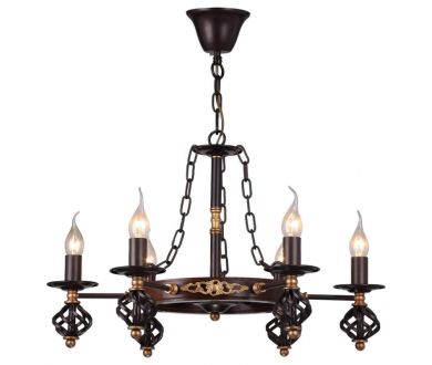 Купить Подвесная люстра Arte Lamp Cartwheel A4550LM-6CK Подвесная люстра Arte Lamp Cartwheel A4550LM-6CK