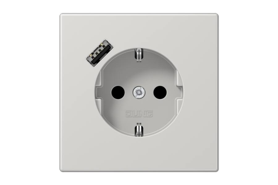 Розетка 2K+З USB Typ A Jung LS1520-18ALG