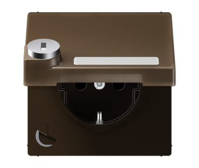 Купить Розетка Schuko с крышкой и замком Jung ME1520NAKLSLAT Розетка Schuko с крышкой и замком Jung ME1520NAKLSLAT