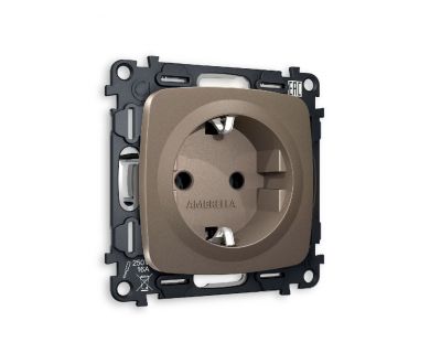 Купить Комплект механизма розетки с/з на винтовых зажимах Ambrella Volt Omega MO636010 Комплект механизма розетки с/з на винтовых зажимах Ambrella Volt Omega MO636010