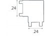 Соединитель угловой для магнитного шинопровода Italline IT09-9029 black